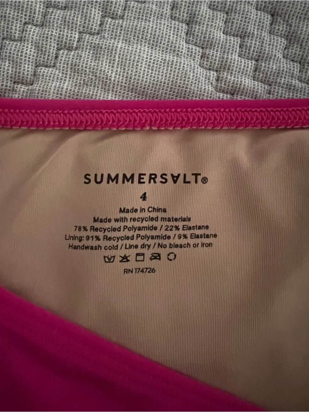summersalt Red and Magenta Diagonal Bikini Set